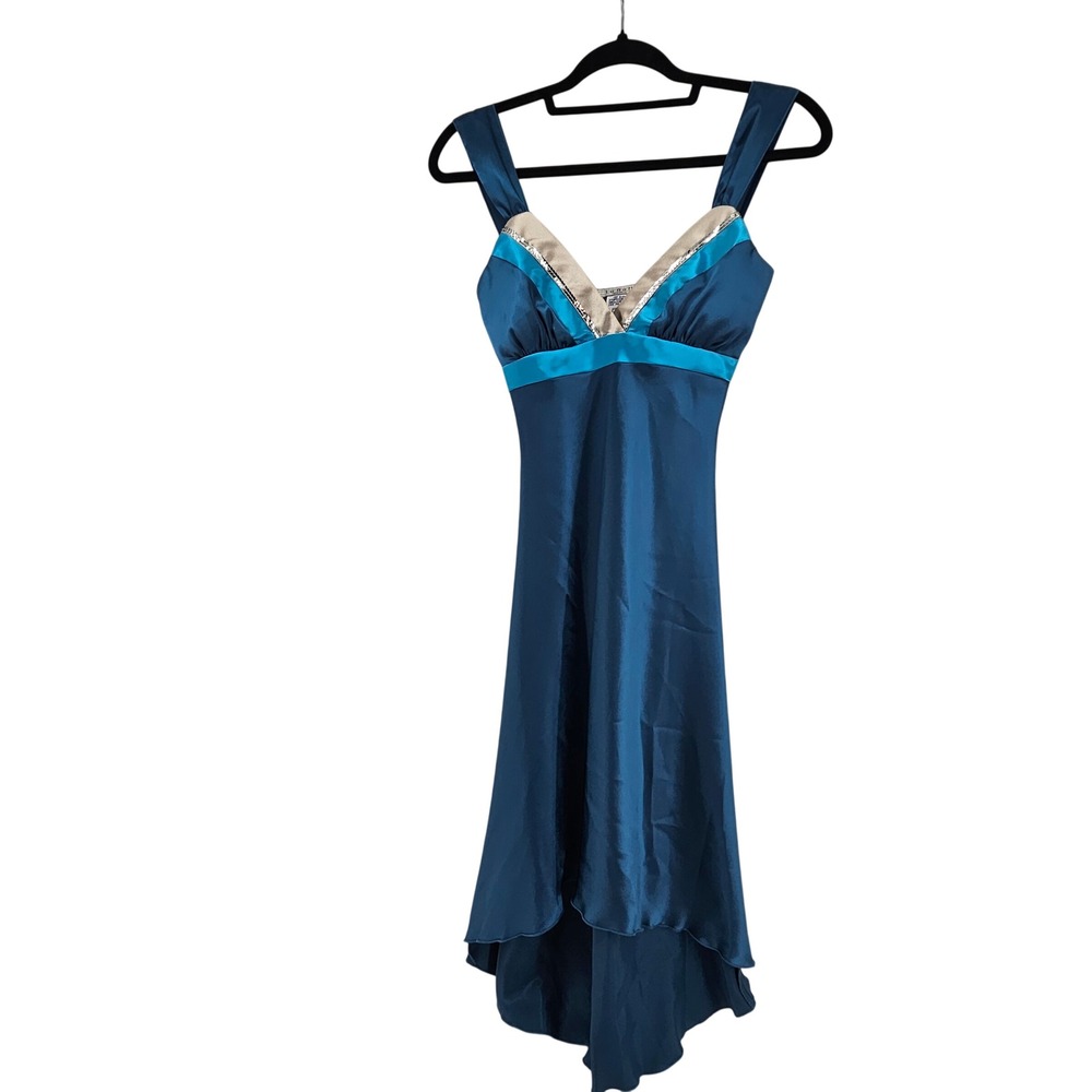 Y2K La Belle Babydoll Evening Formal Dress Gown Size 3 Glam Nightout‎ Prom